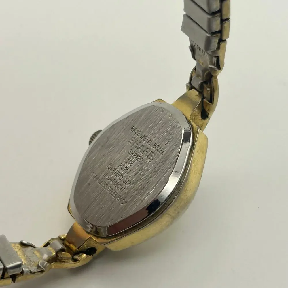 Sharp Diamond Women’s Quartz Watch Expansion Band Working New Battery